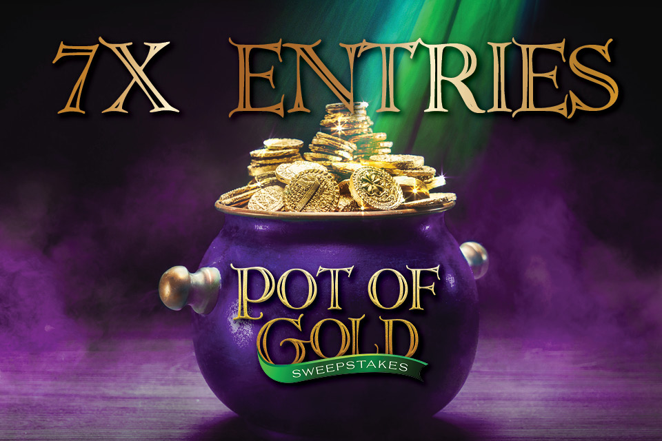 7X Drawing Entries for $45,000 Pot of Gold Sweepstakes - Hard Rock ...