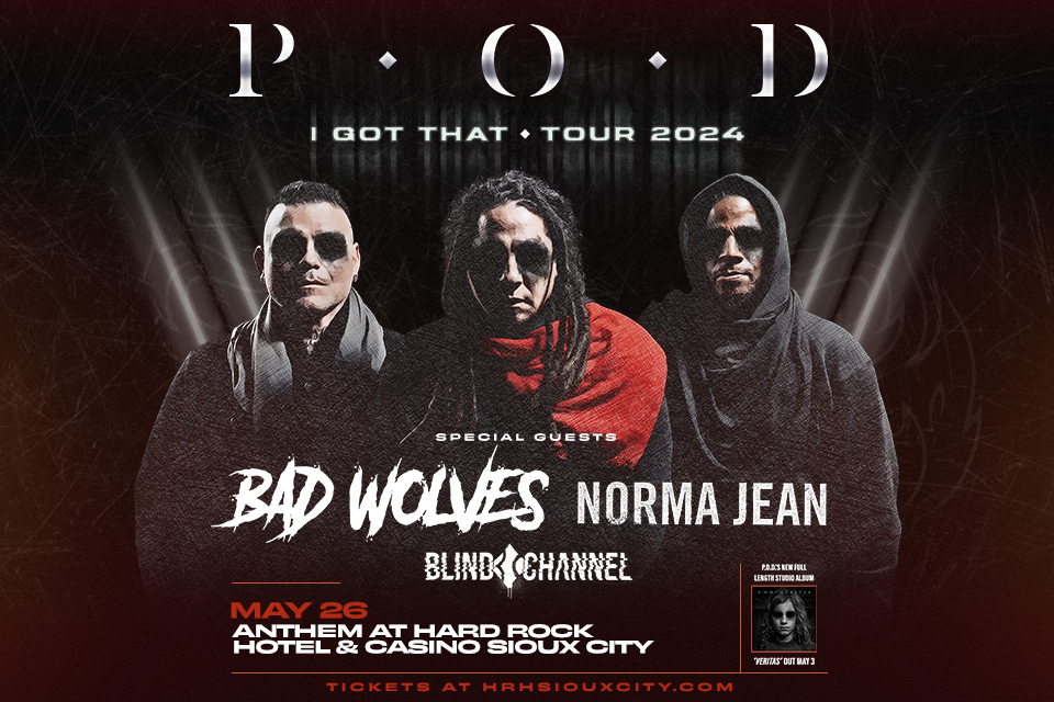 POD I got that tour 2024 special guests Bad Wolves, Norma Jean, Blind Channel