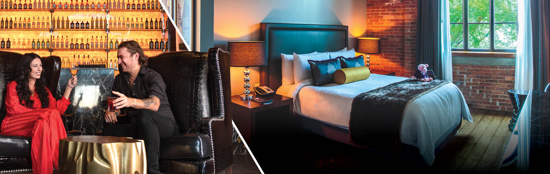Hotel Lobby and Room